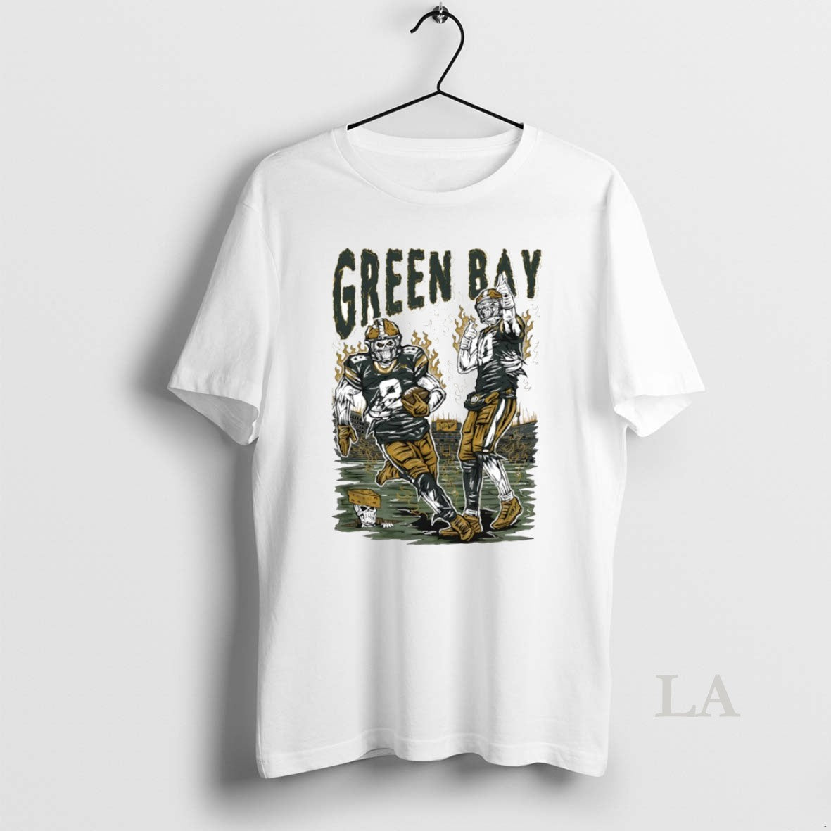 Original Green Bay Packers Welcome To Football Skeleton Players Circle