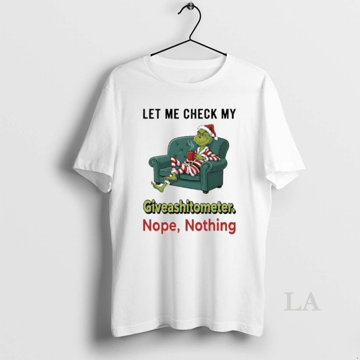 Original Grinch Xmas Let Me Check My Giveashitometer Nope Nothing
