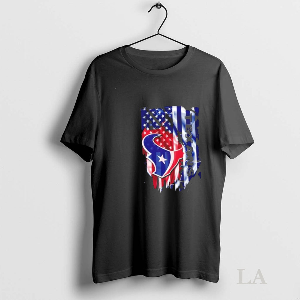 Original Houston Texans Football X American Flag