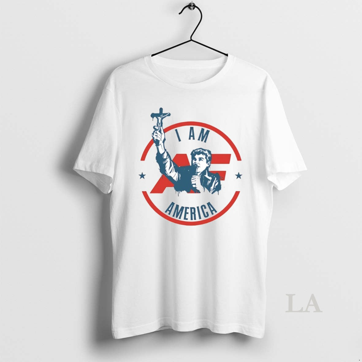 Original I Am America First Crucifix Circle
