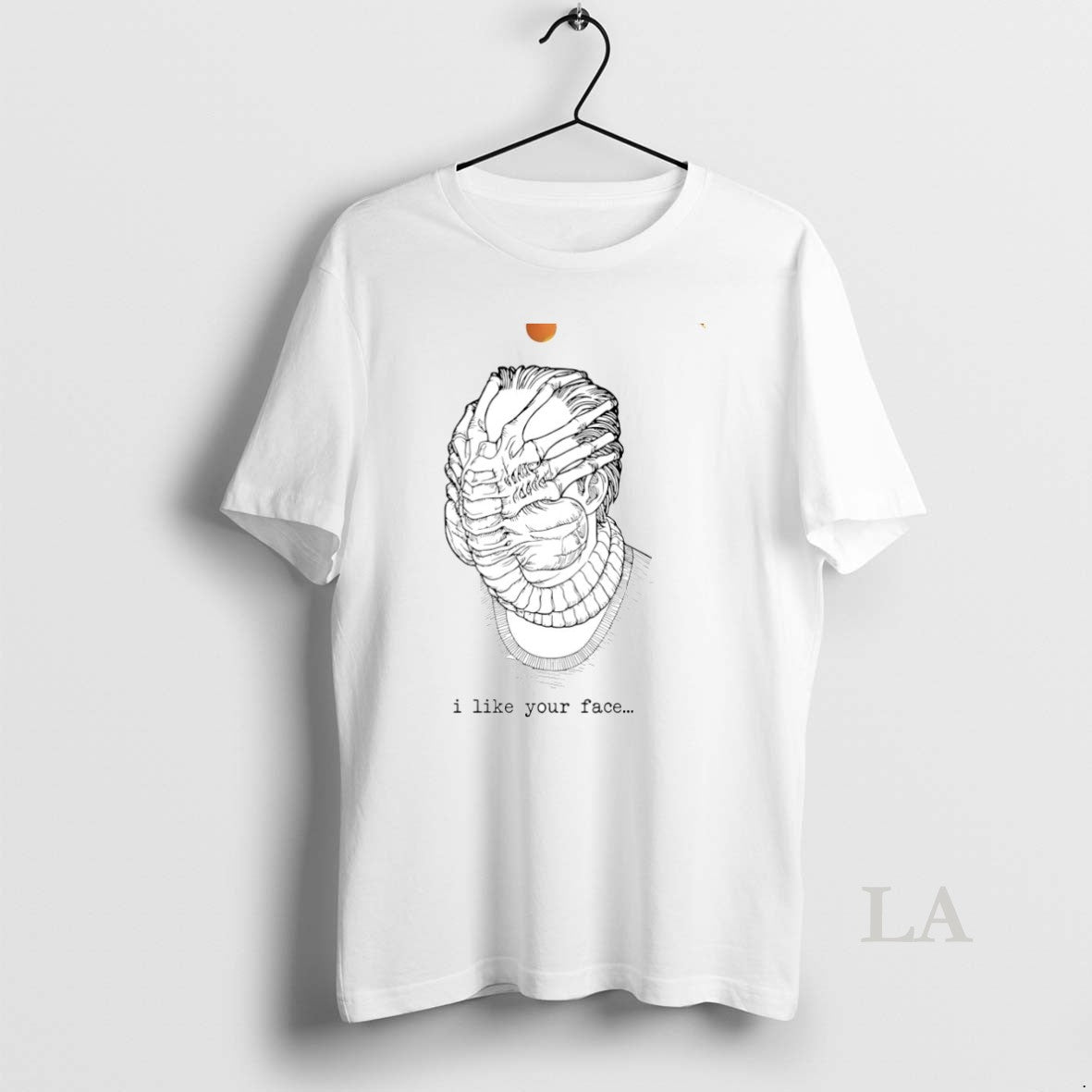 Original I Like Your Face Skeleton Hand Circle