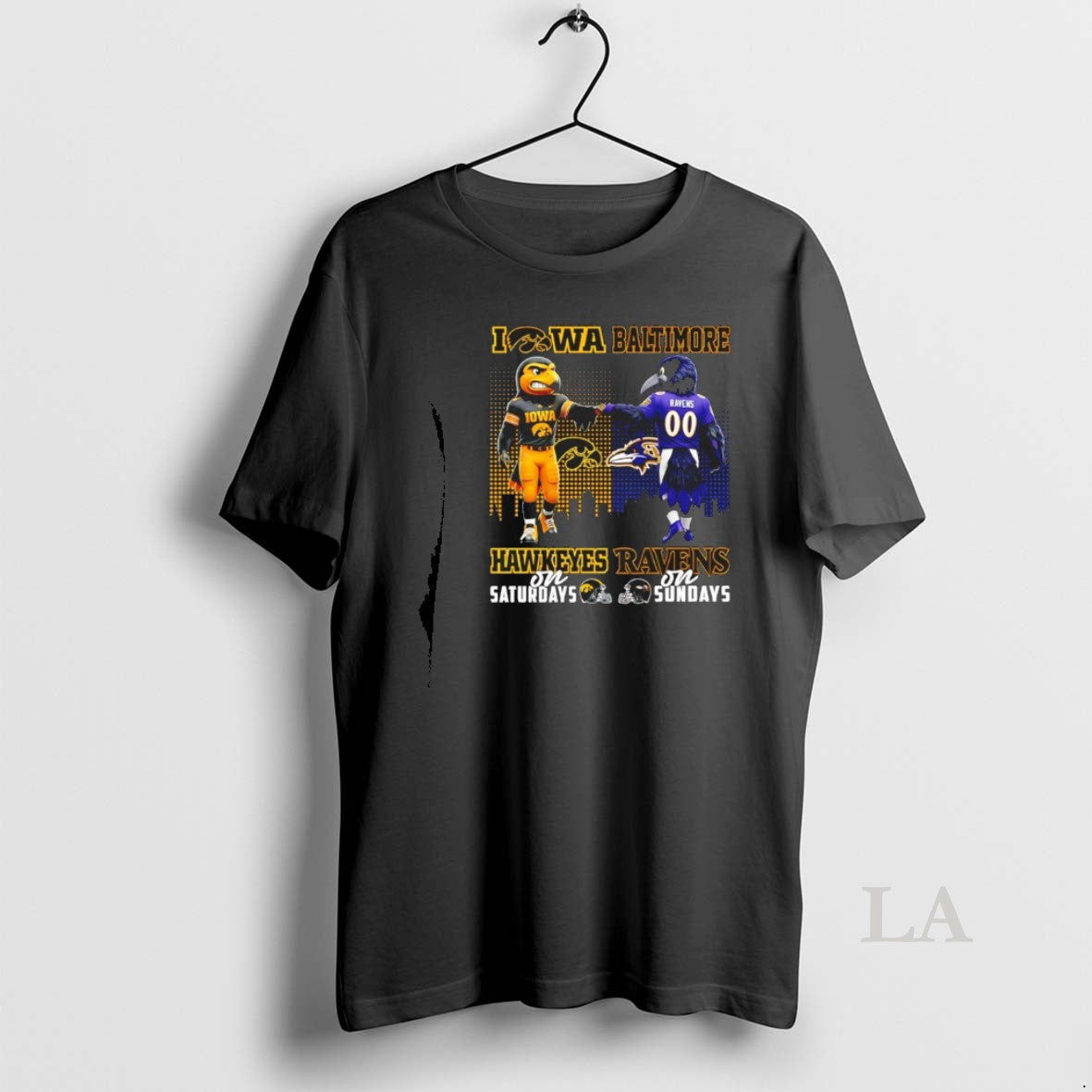 Original Iowa Hawkeyes On Saturdays Vs Baltimore Ravens On Sundays Mascot Skyline