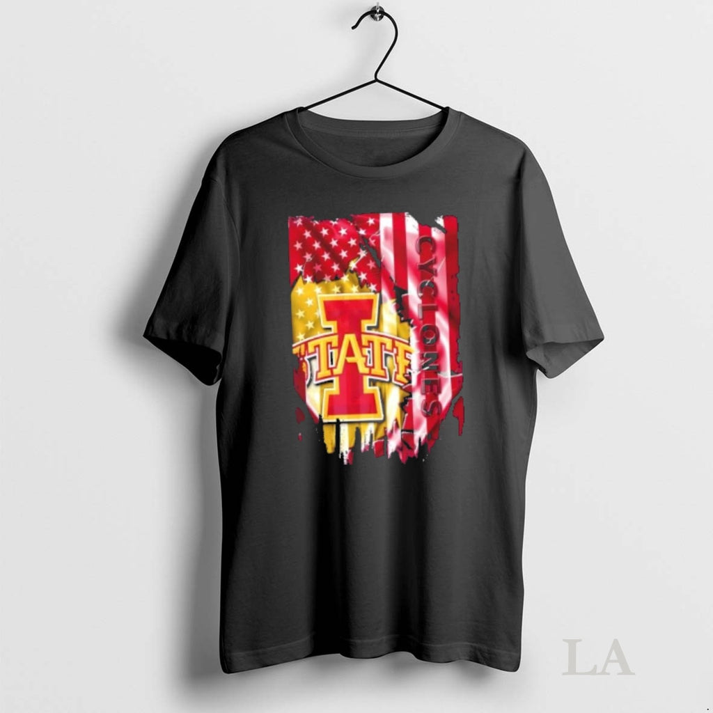 Original Iowa State Cyclones Football X American Flag