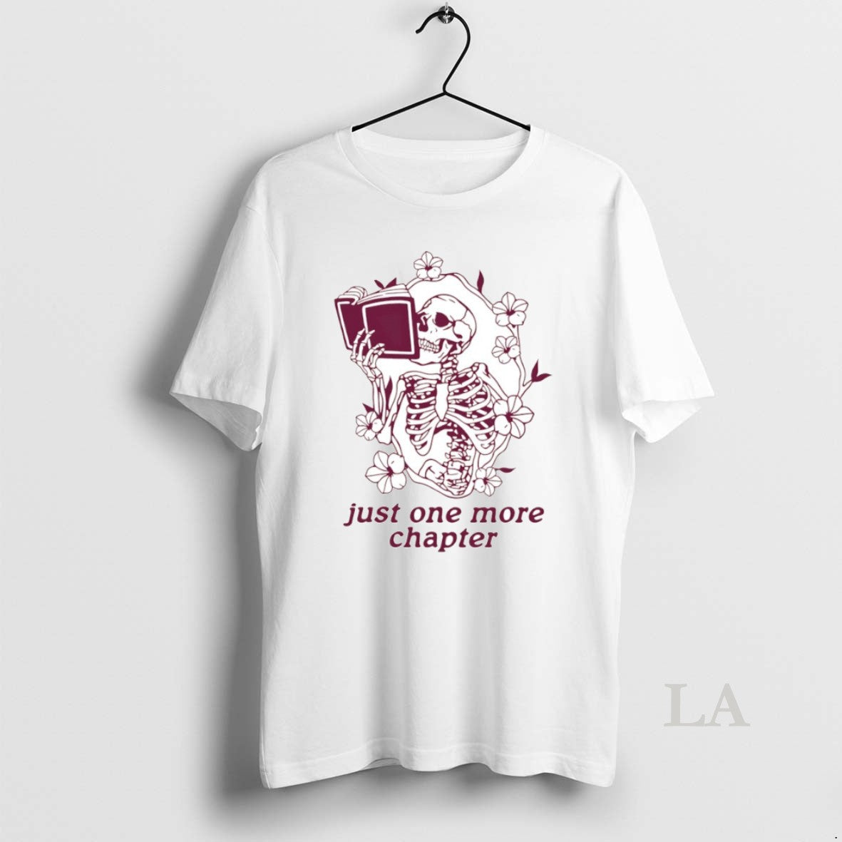 Original Just One More Chapter Skeleton Circle