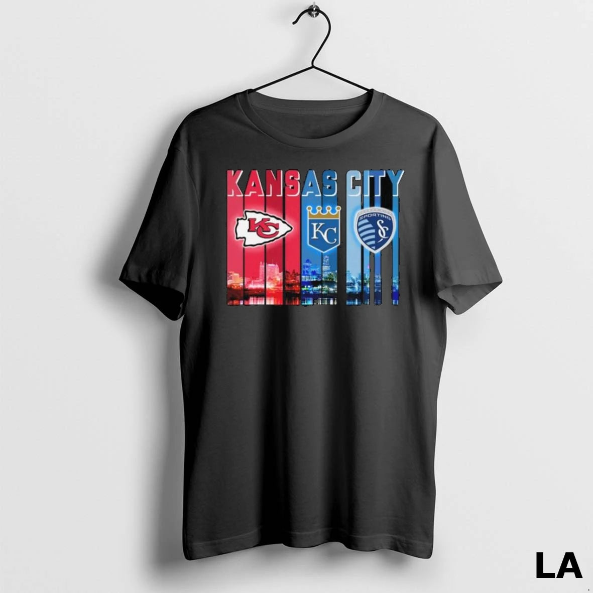 Original Kansas City Chiefs Kansas City Royals And Sporting Kansas City Skyline 2025 Long Sleve