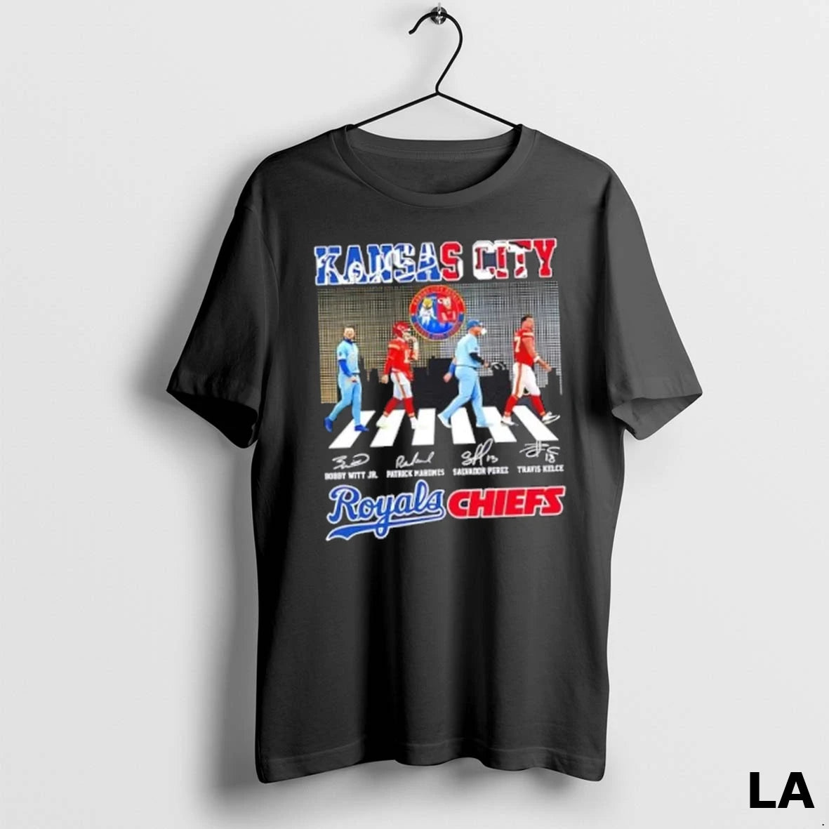 Original Kansas City Sports Royals X Chiefs Kelce Perez Mahomes Witt Jr Abbey Road Signatures