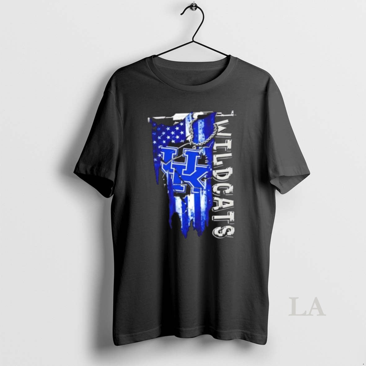 Original Kentucky Wildcats Football Battle Shattered Usa Flag Rip Design