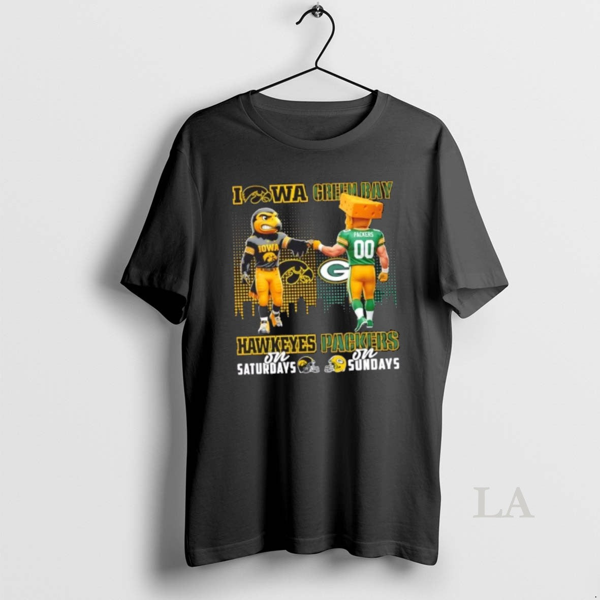 Original Mascots Iowa Hawkeyes On Saturdays X Green Bay Packers On Sundays Skyline