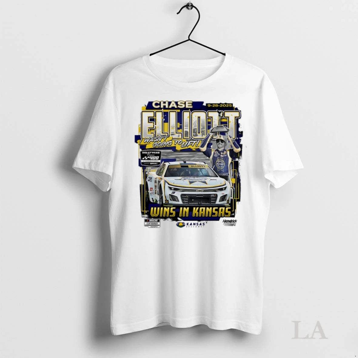 Original Mens Chase Elliott I Wasnt Going To Lift 2025 Hollywood Casino 400 Race Winner