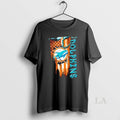Original Miami Dolphins Football Battle Shattered Usa Flag Rip Design