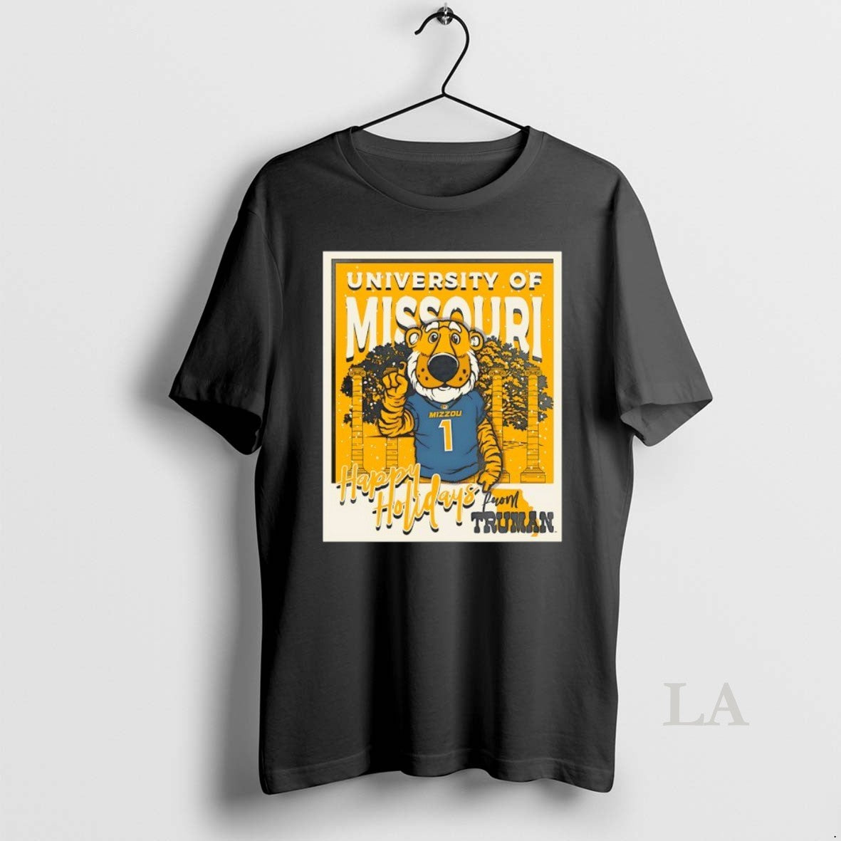 Original Missouri Tigers Happy Holidays From Truman Snowy Mascot
