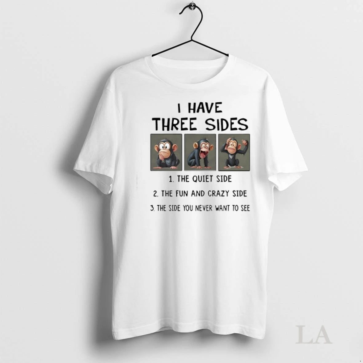 Original Monkey I Have Three Sides 1 The Quiet Side 2 The Fun And Crazy