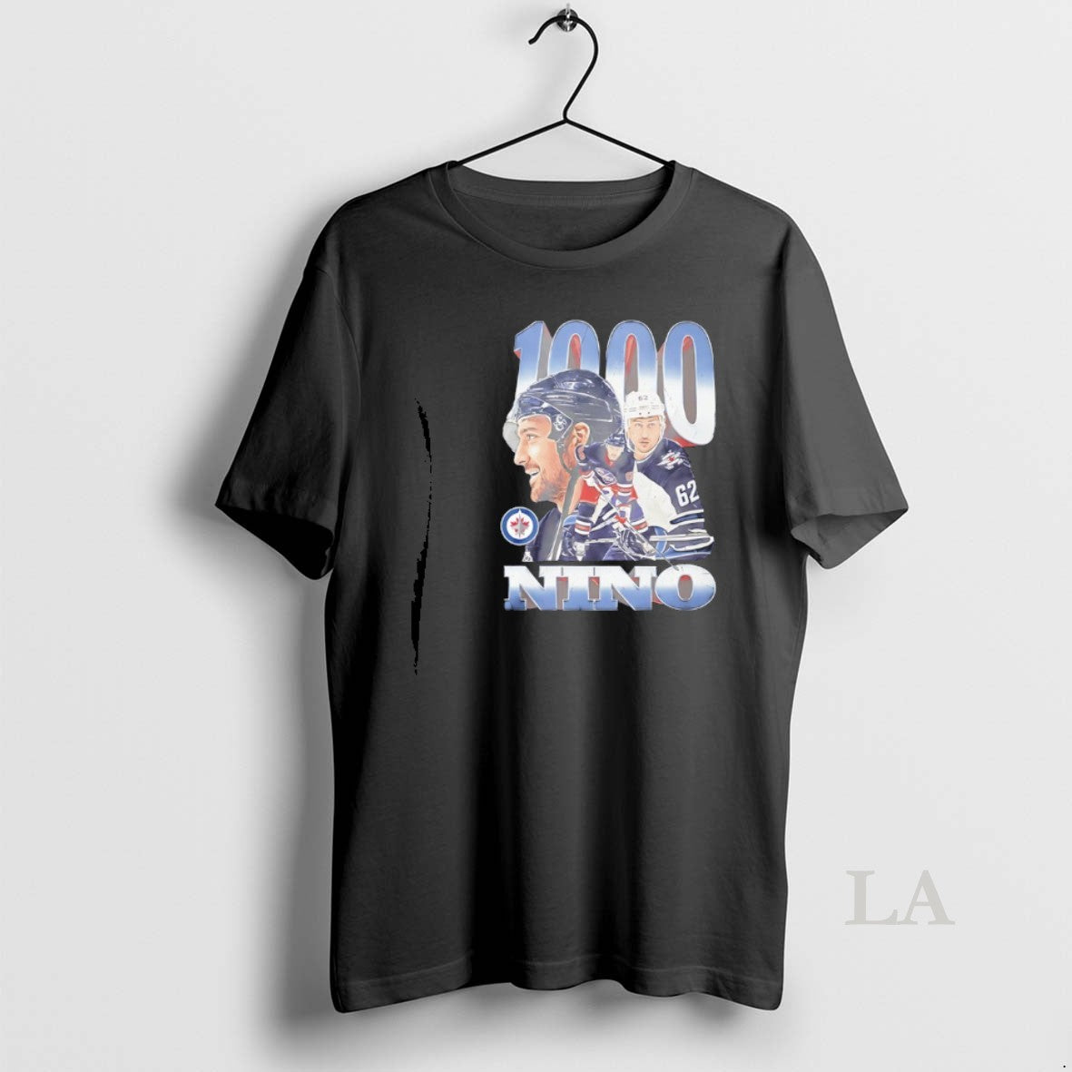Original Nino Niederreiter Winnipeg Jets 1000 Games Graphic