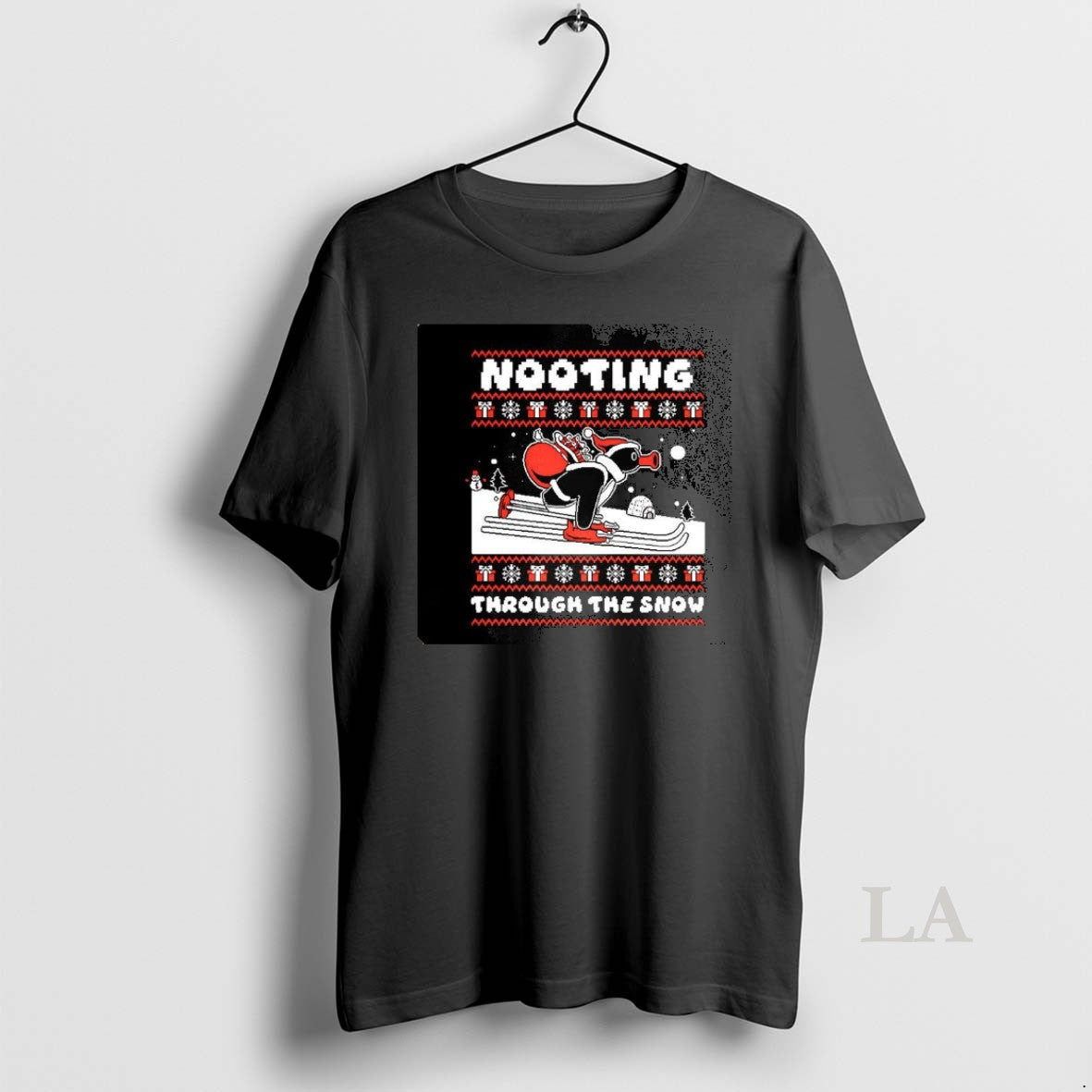 Original Nooting Through The Snow Pingu Skiing Ugly Christmas
