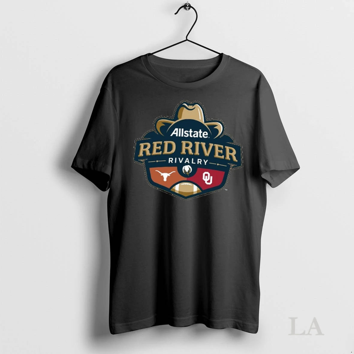 Original Oklahoma Sooners Vs Texas Longhorns Ncaa Allstate Red River Rivalry October 11 2025 Logo