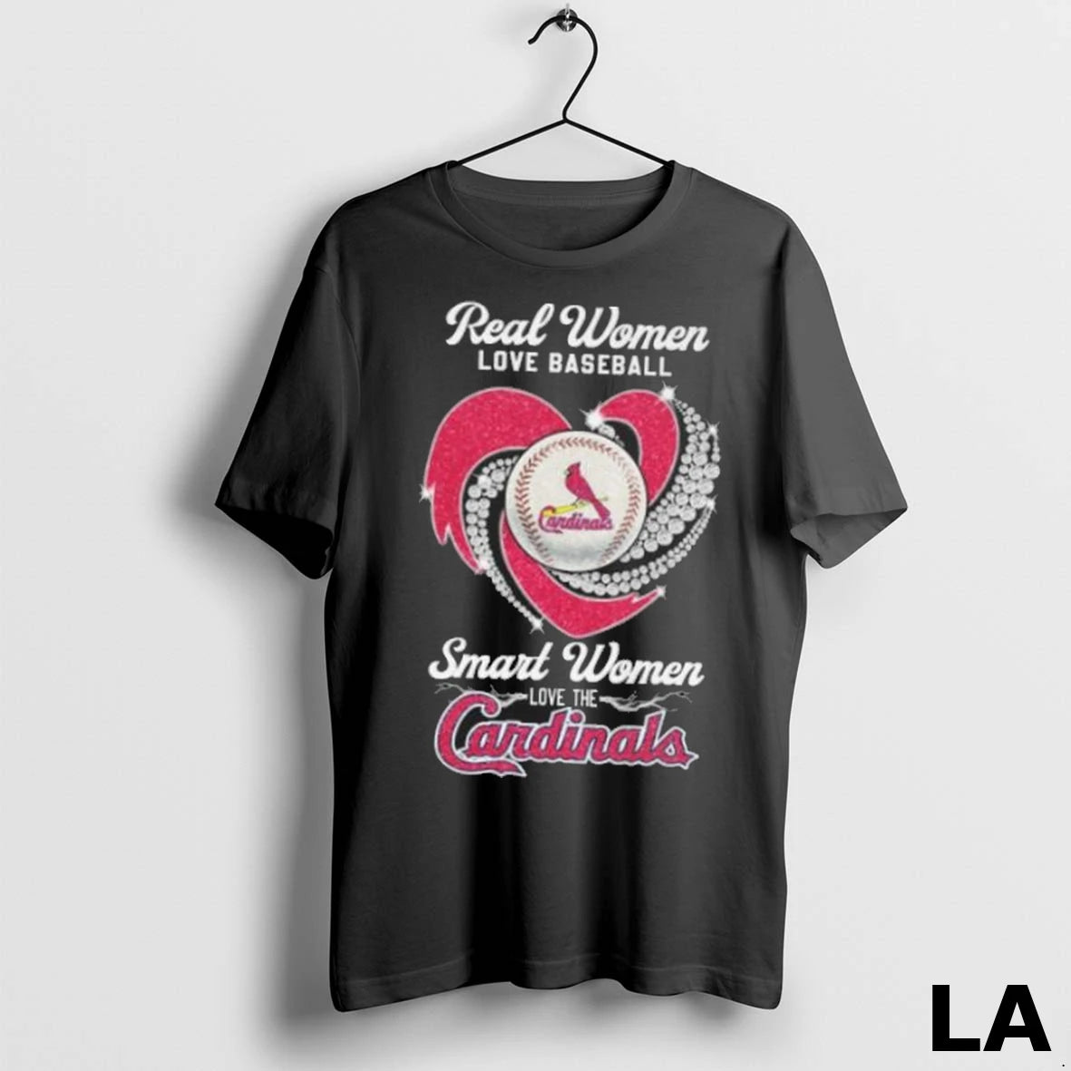 Original Real Women Love Baseball Smart Women Love The St Louis Cardinals Diamond Heart 2025
