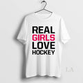 Original Real Girls Love Hockey Circle