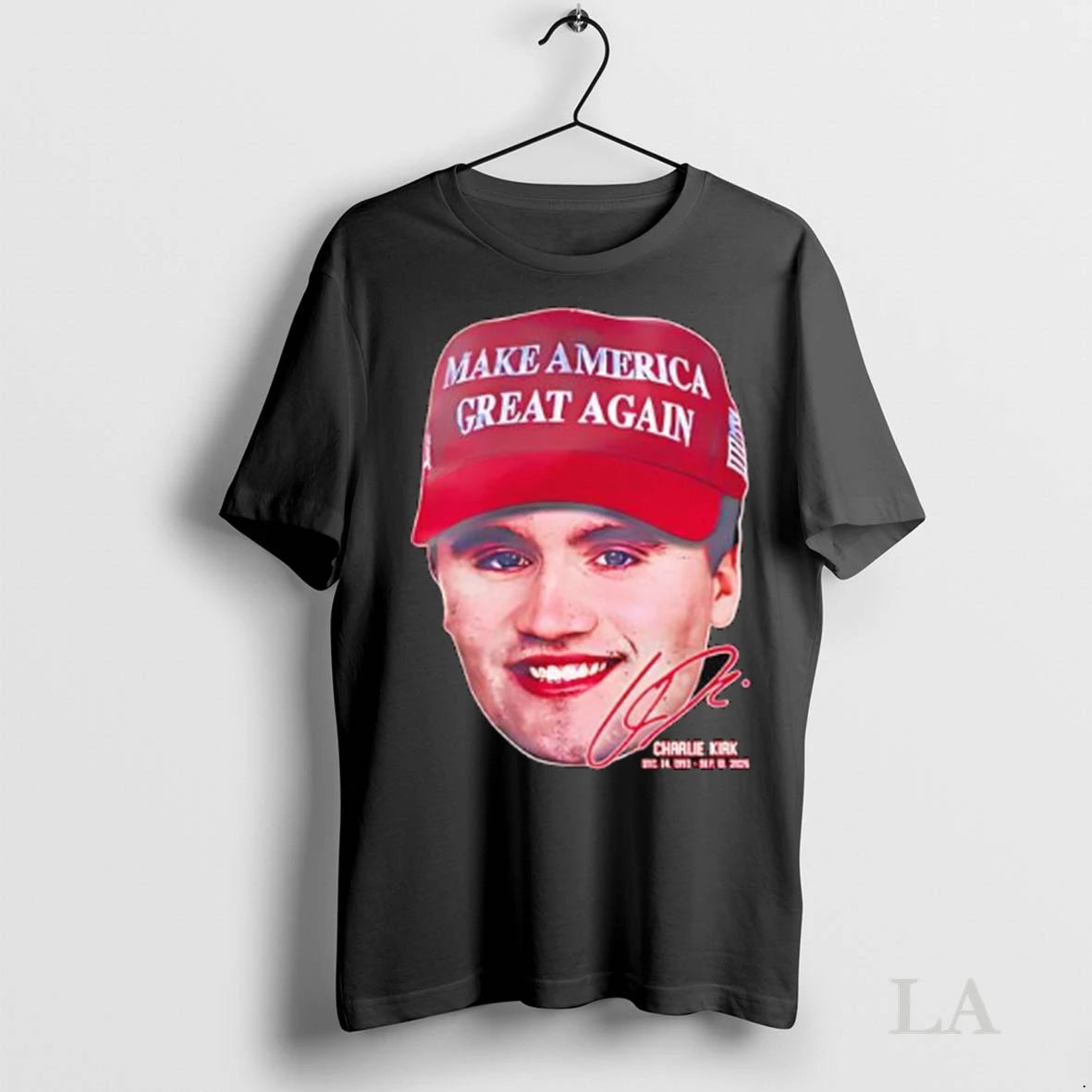 Original Rest In Peace Charlie Kirk Signature Face Hat With Make America Great Again Ladies