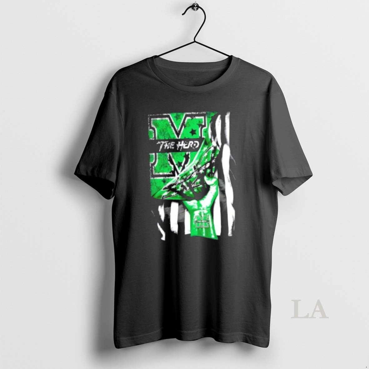 Original Revealing The Glory Marshall Thundering Herd X Usa Flag