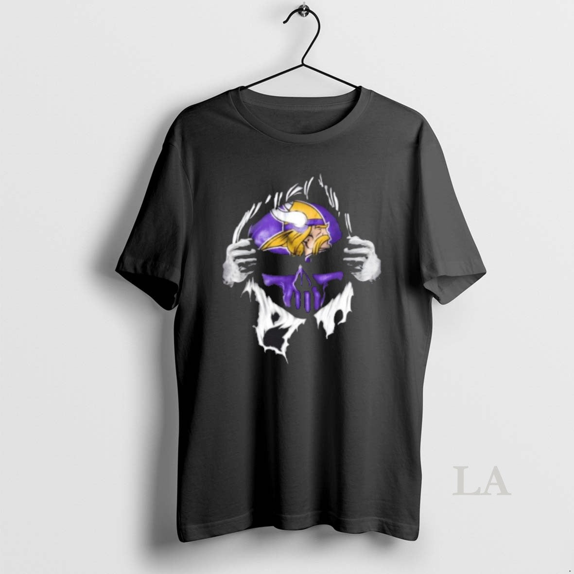 Original Ripped From The Chest Skull Deep Minnesota Vikings Till The Grave