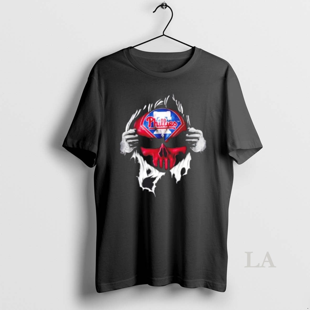 Original Ripped From The Chest Skull Deep Philadelphia Phillies Till The Grave