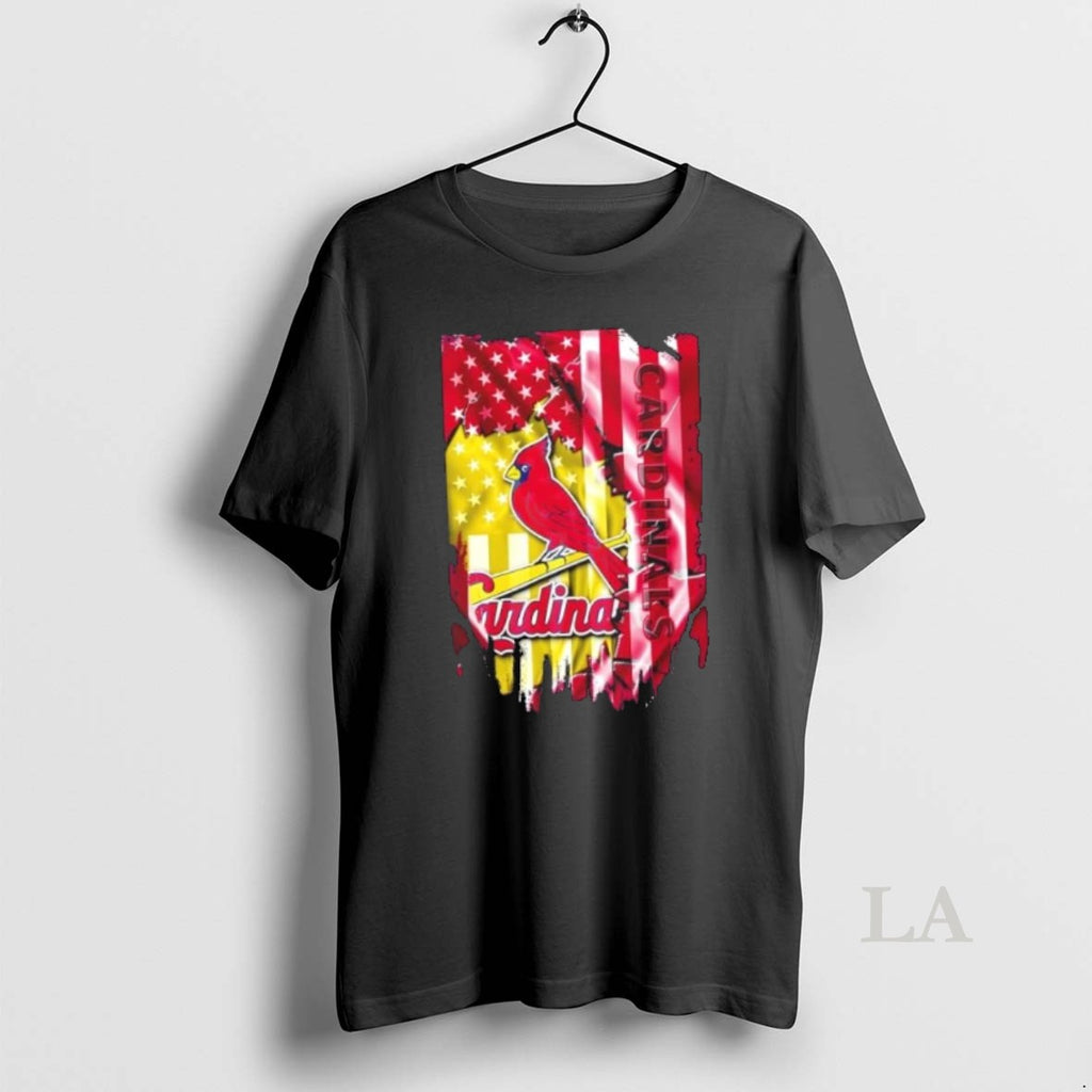 Original St Louis Cardinals Baseball X American Flag