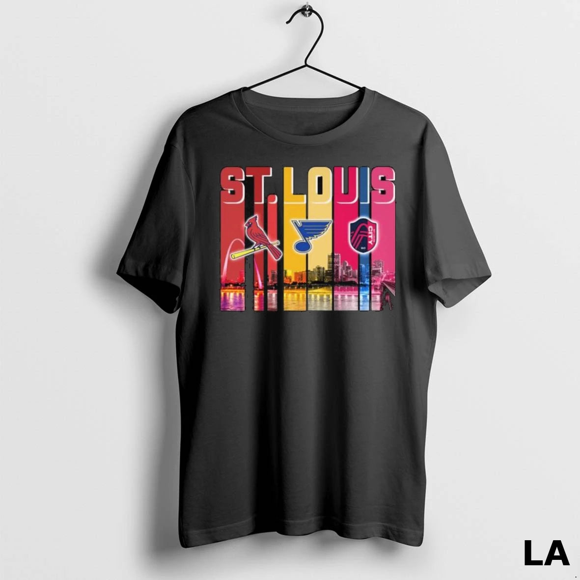 Original St Louis City St Louis Cardinals St Louis Blues And St Louis Fc Skyline