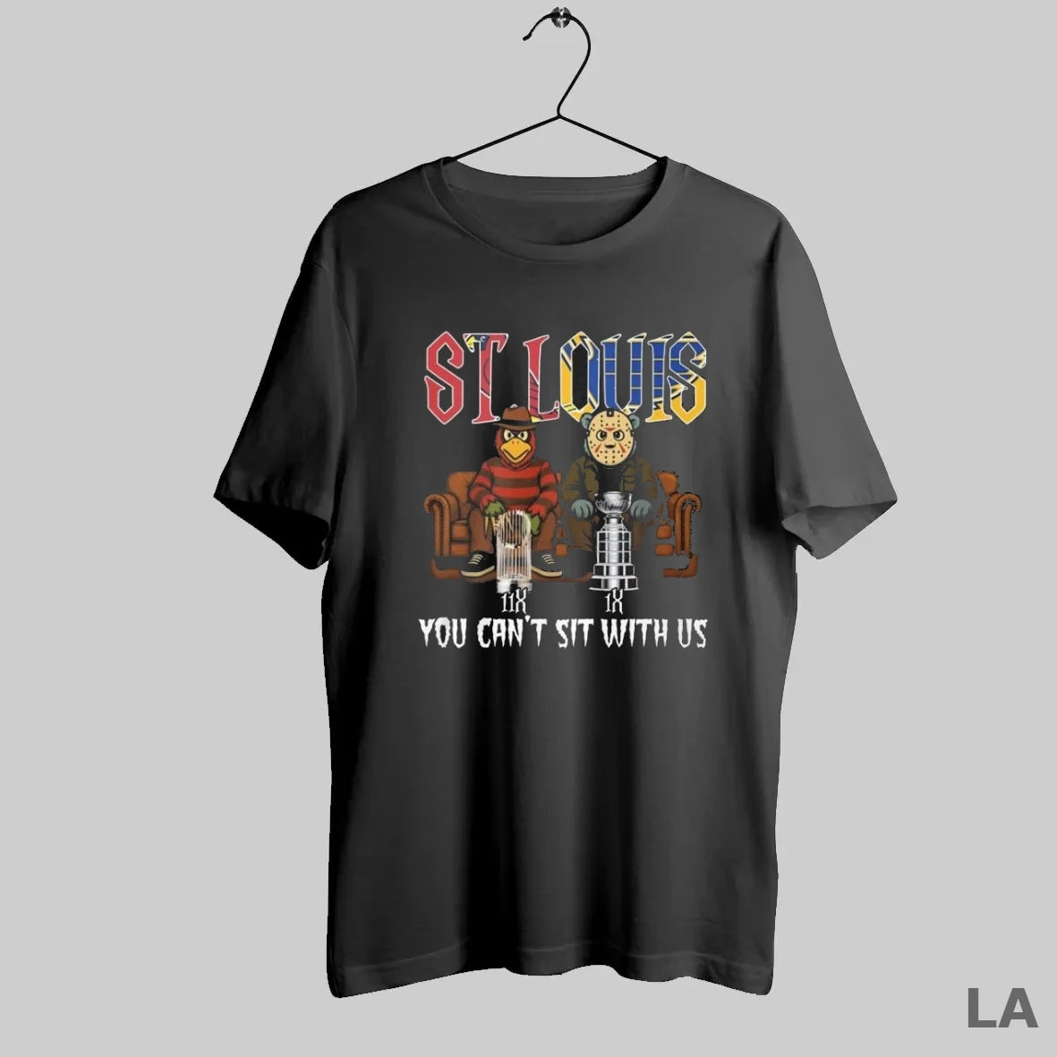 Original St Louis Sports Cardinals X Blues Mascots Halloween You Cant Sit With Us