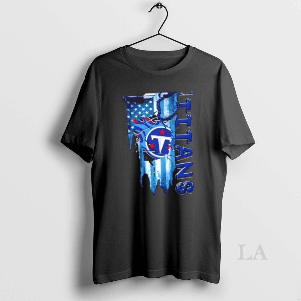 Original Tennessee Titans Football Battle Shattered Usa Flag Rip Design