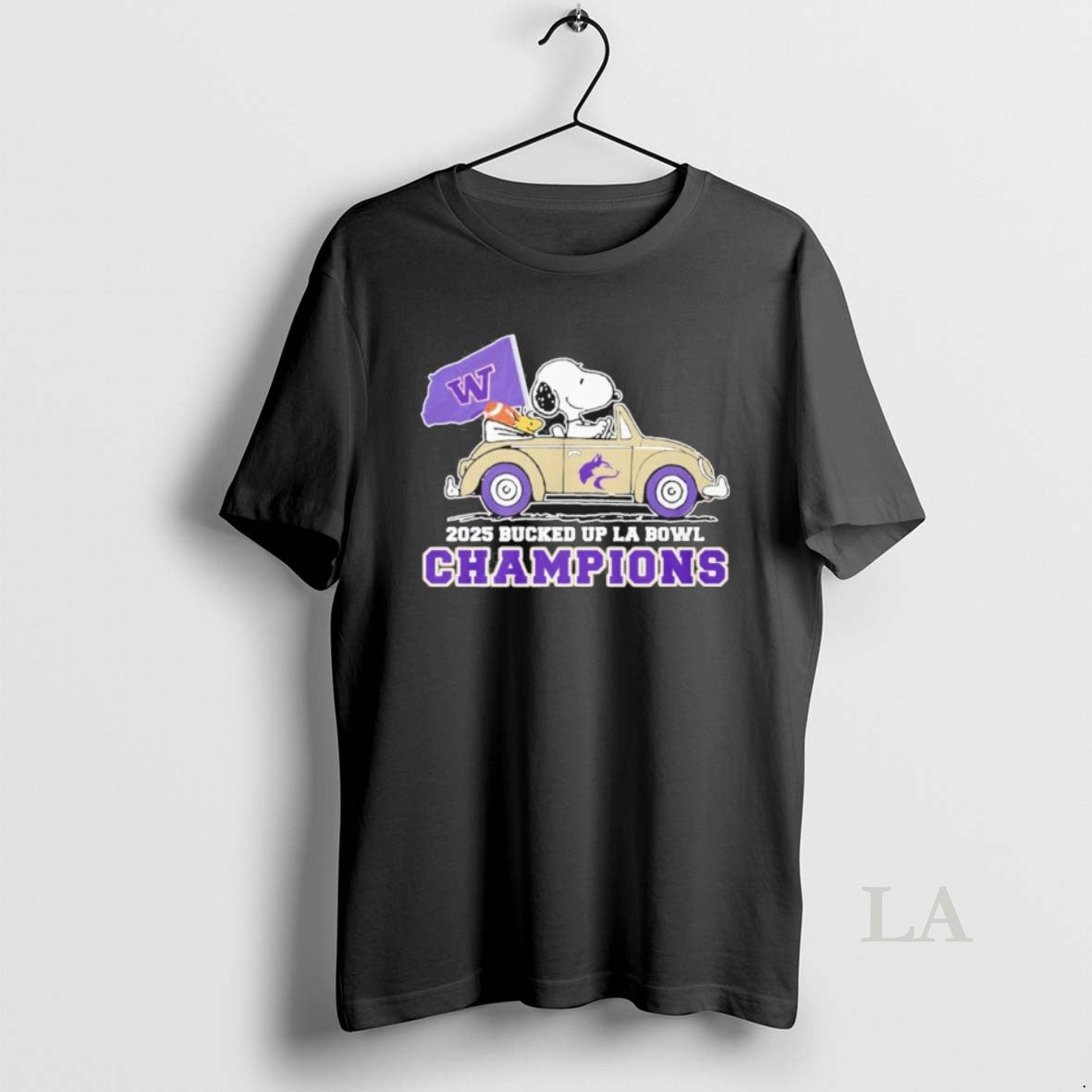 Original The Peanuts Driving Car X Washington Huskies La Bowl Champions