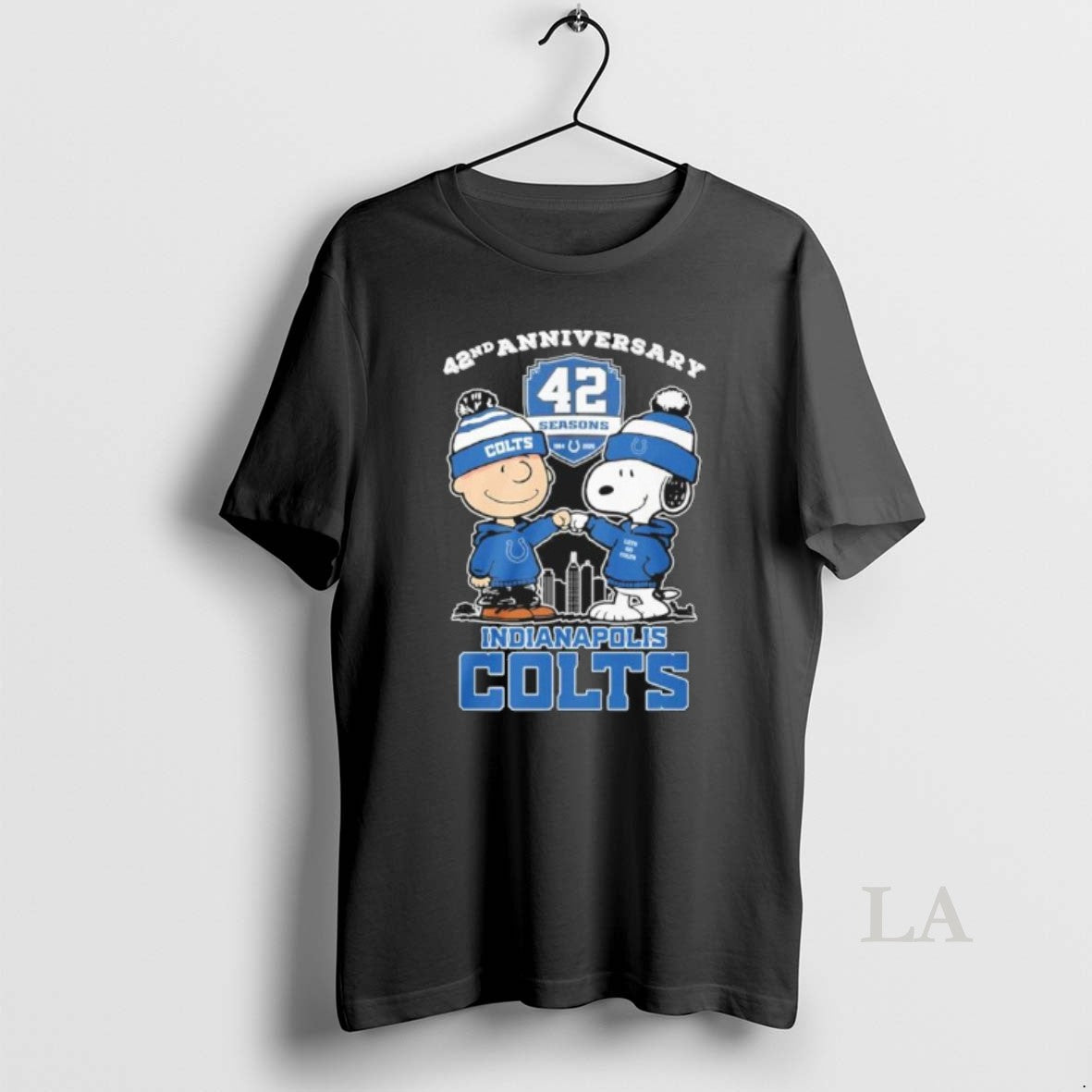 Original The Peanuts Fist Bump X Indianapolis Colts 42nd Anniversary