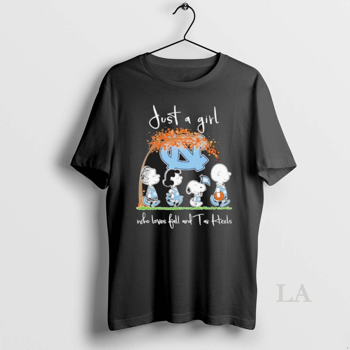 Original Peanuts Just Girl Who Loves Fall Unc Tar Heels Basketball