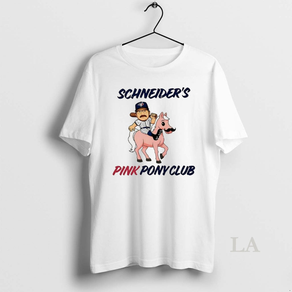 Original Toronto Blue Jays Basketball Davis Schneider Pink Pony Club Pink Horse Mustache