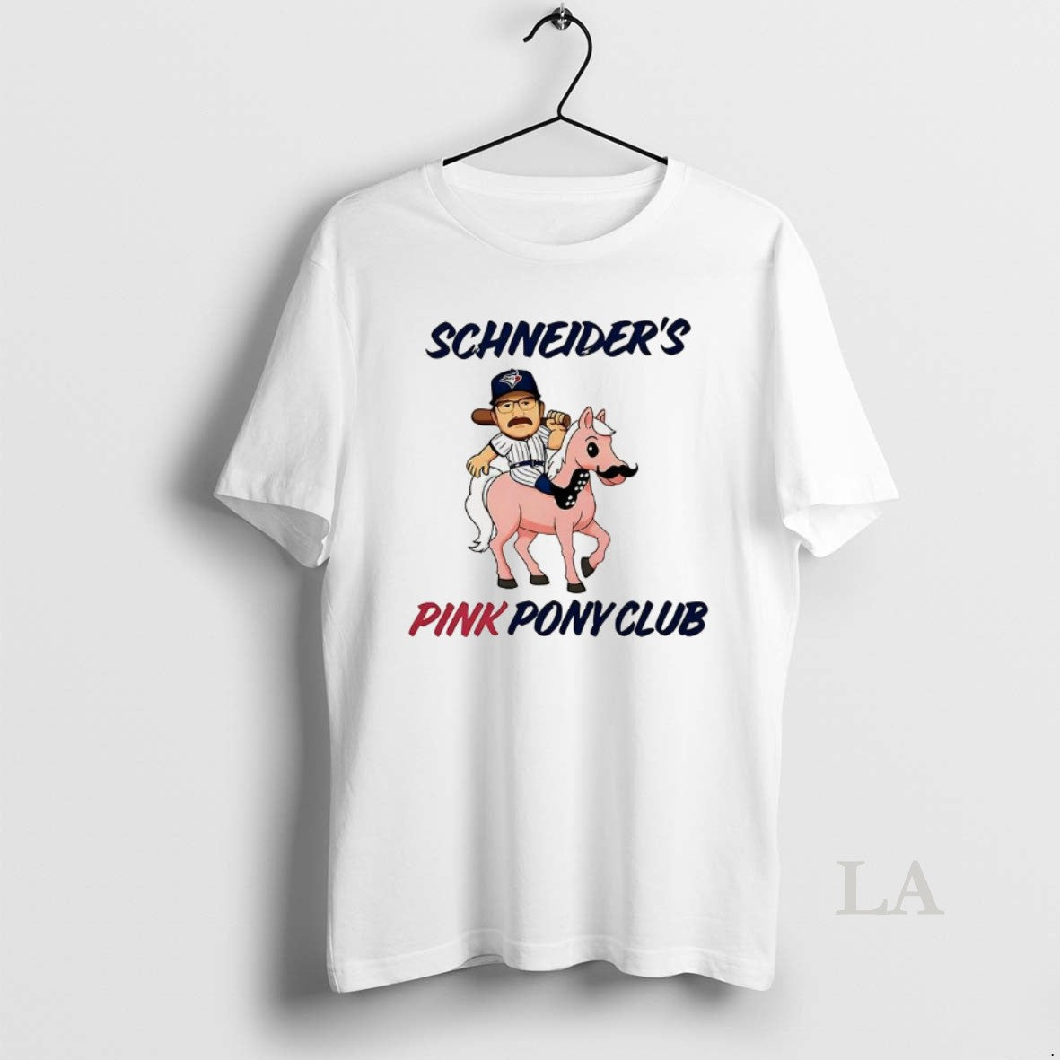 Original Toronto Blue Jays Basketball Davis Schneider Pink Pony Club Pink Horse Mustache