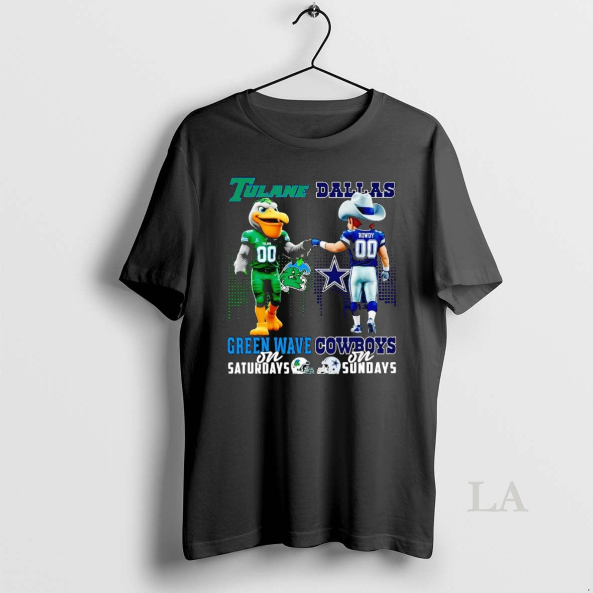 Original Tulane Green Wave On Saturdays Dallas Cowboys On Sundays Mascot