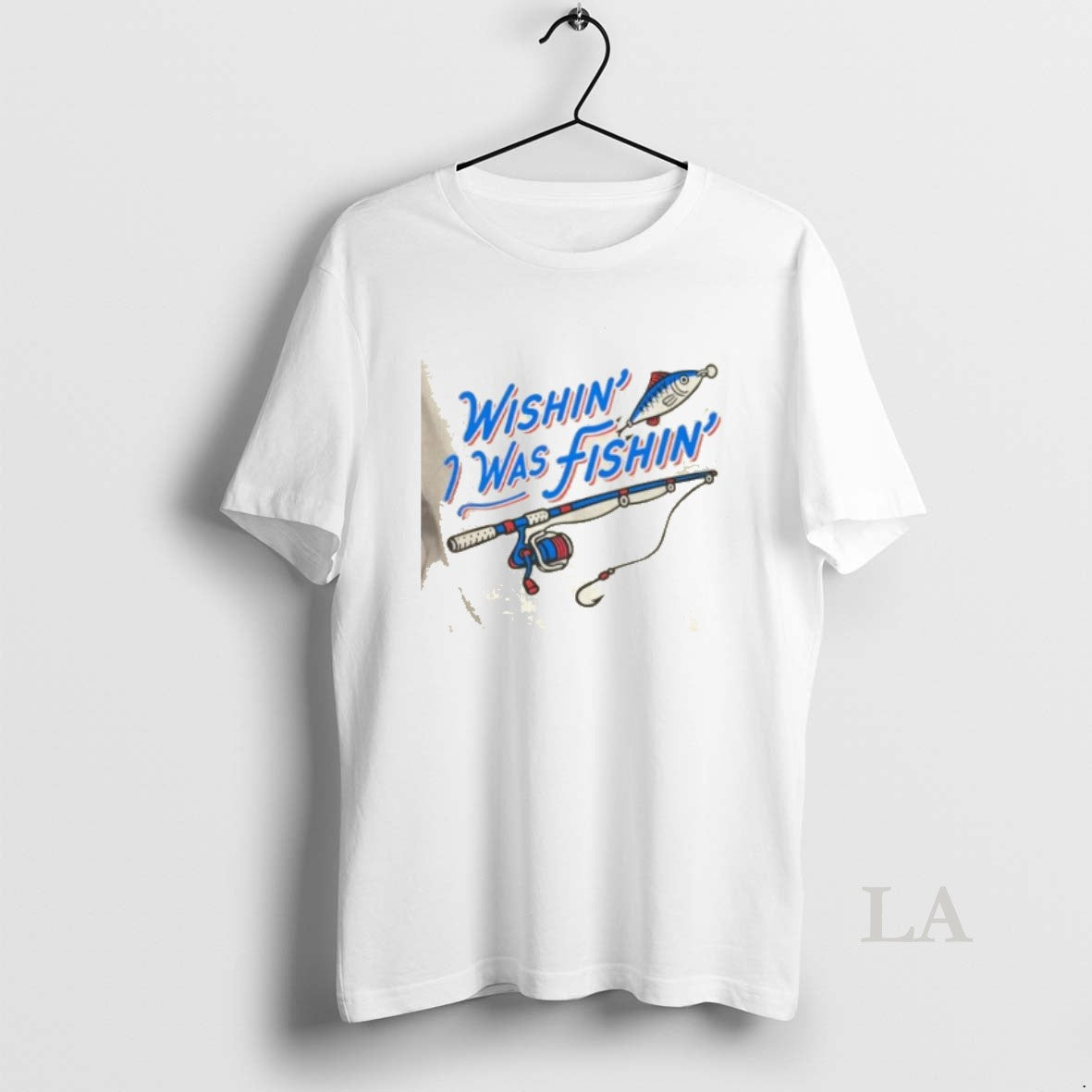Original Wishin I Was Fishin Graphic