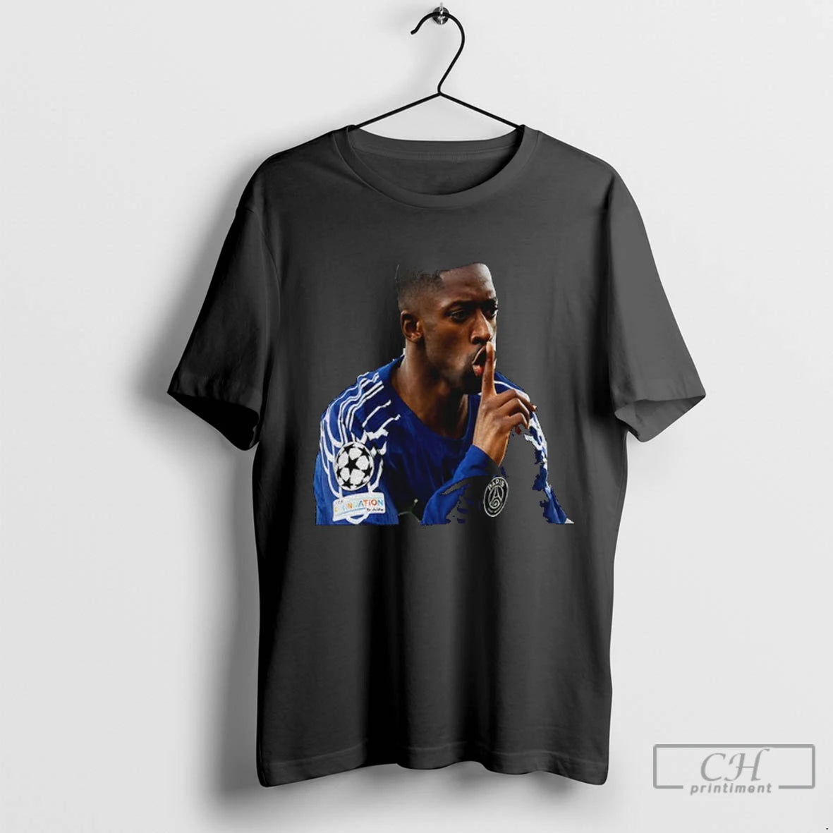 Ousmane Dembele Paris Saint Germain Fc Uefa Champions League T Shirts