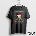 Overstimulated But Festive Possum Christmas Pajamas Ugly Tshirts Sweater