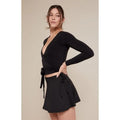 PAC 1980 PAC WHISPER Active Black Leila Wrap Mini Skort