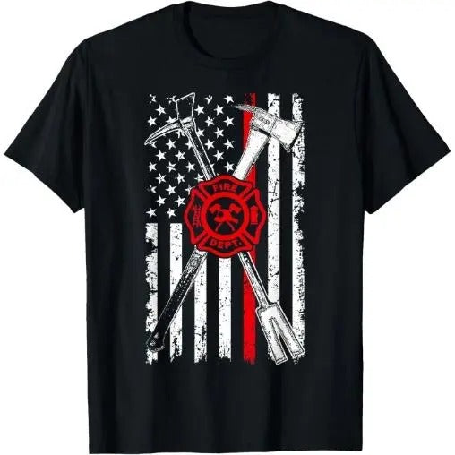 Patriotic Axe Halligan Thin Red Firefighter Made USA