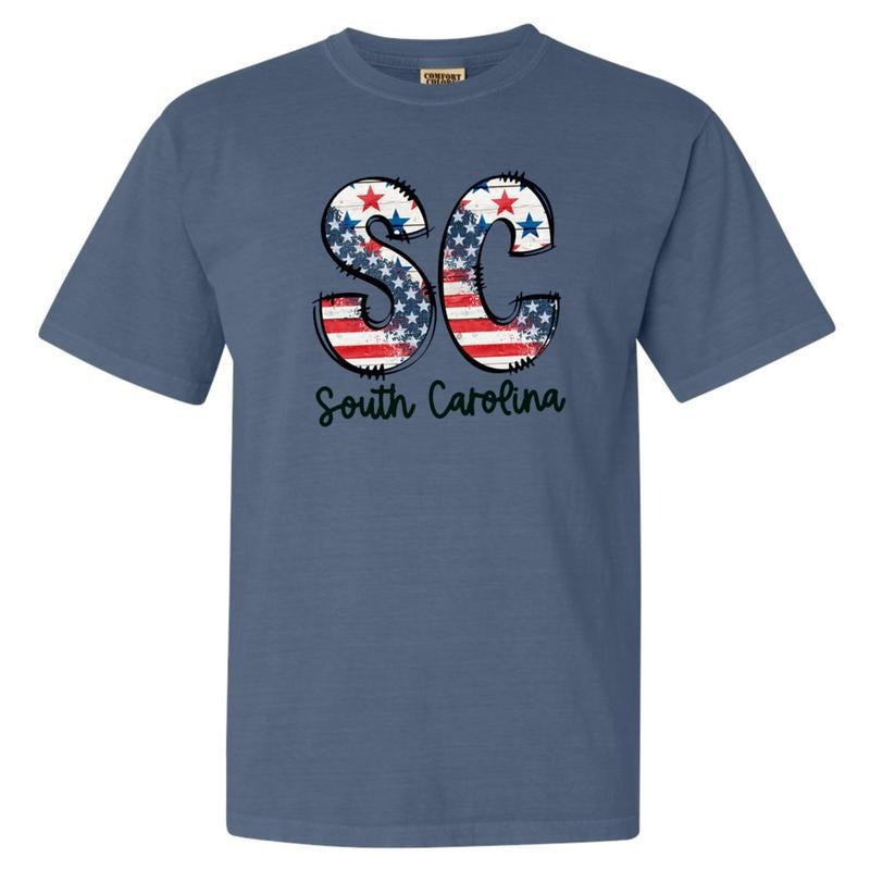 Patriotic States Comfort Colors Blue Jean