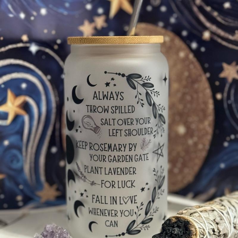 Practical Magic Salt Rosemary Lavender Love 16oz Glass