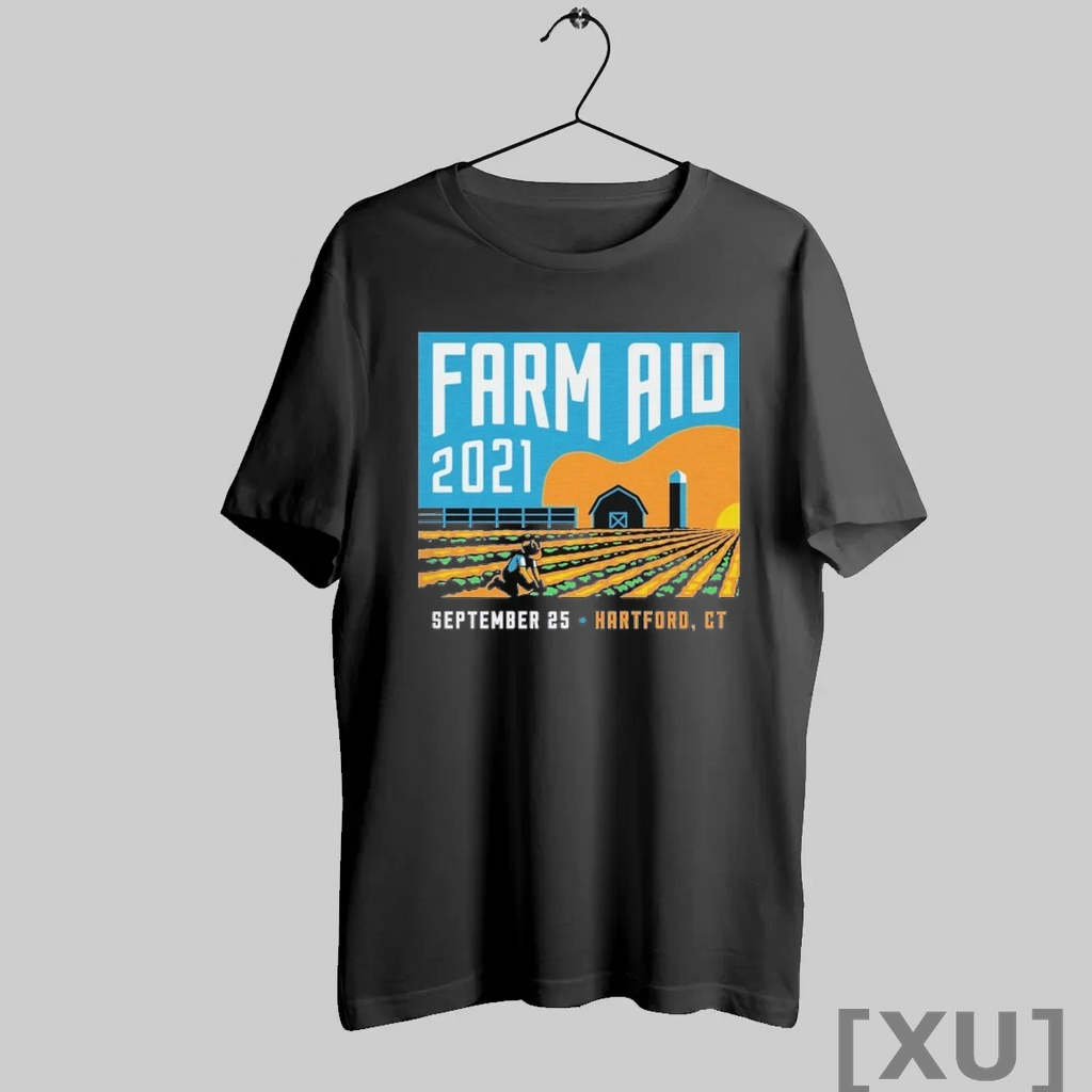 Premium Farm Aid 2021 September 25 Hartford Ct Concert Logo T Shirts