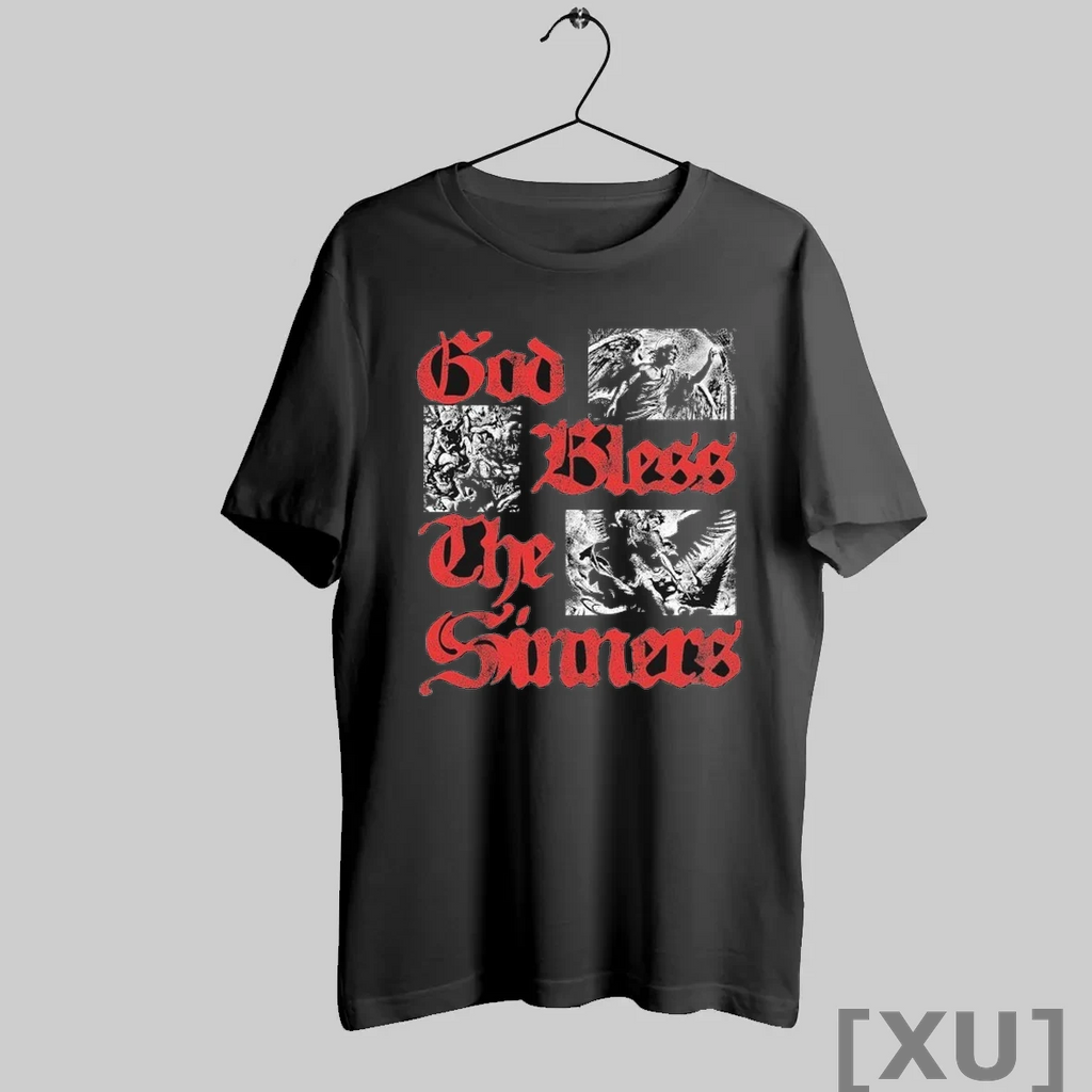 Premium Holy Sinner God Bless The Sinners Club Sunfaded T Shirts