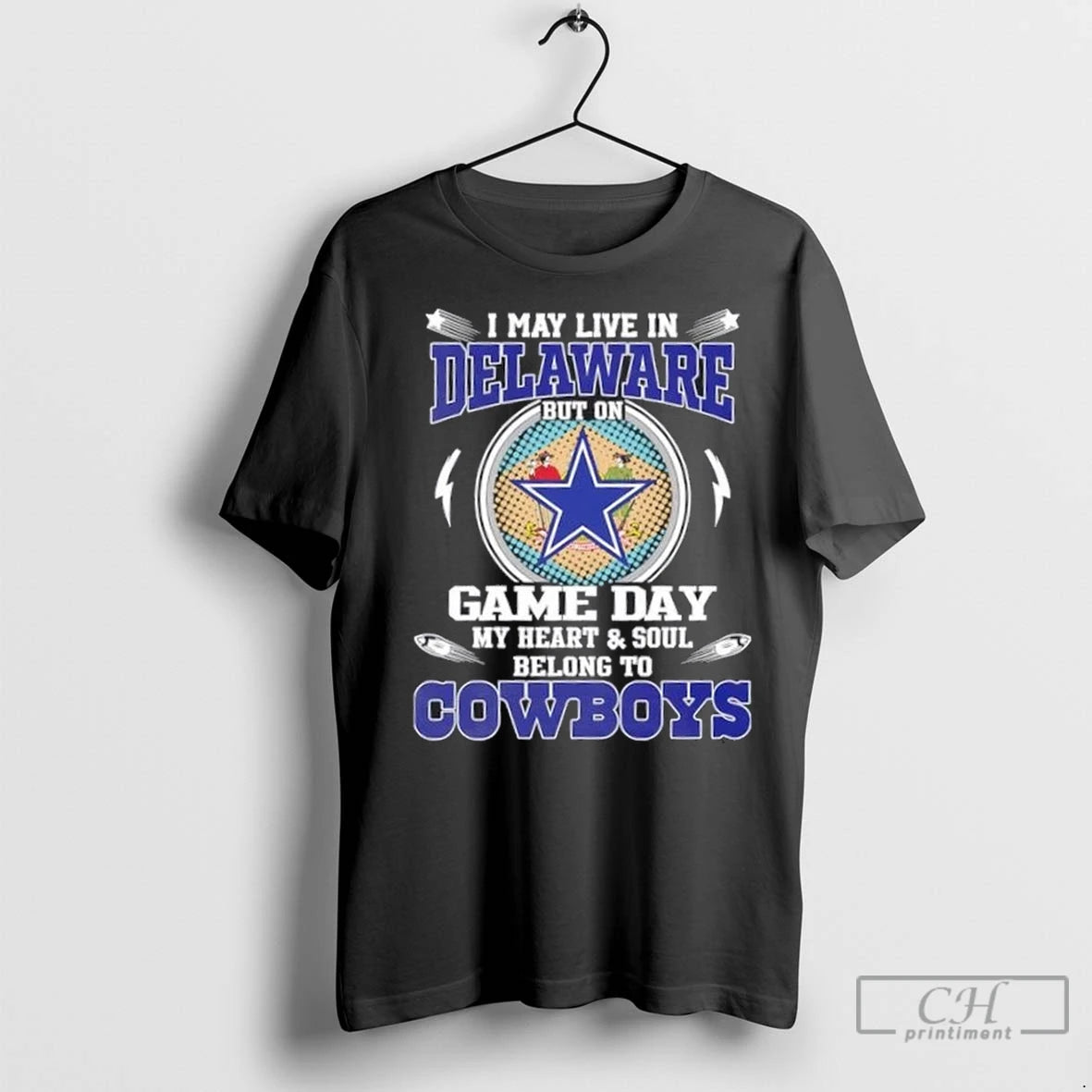 Premium I May Live In Delaware But On Game Day My Heart And Soul Belongs