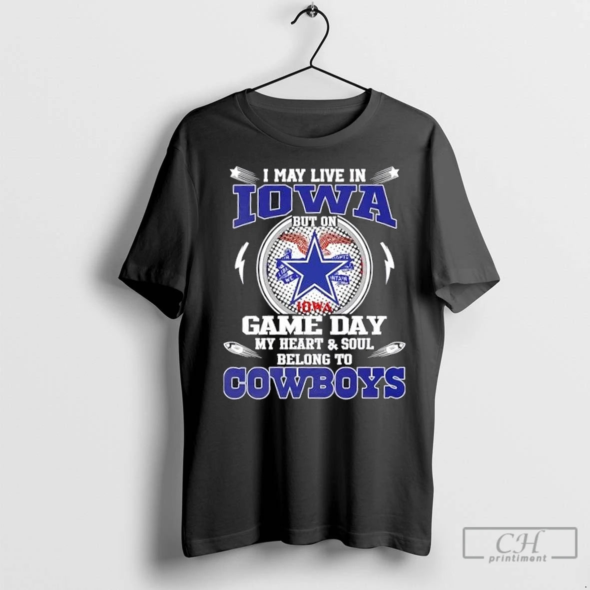 Premium I May Live In Iowa But On Game Day My Heart And Soul Belongs