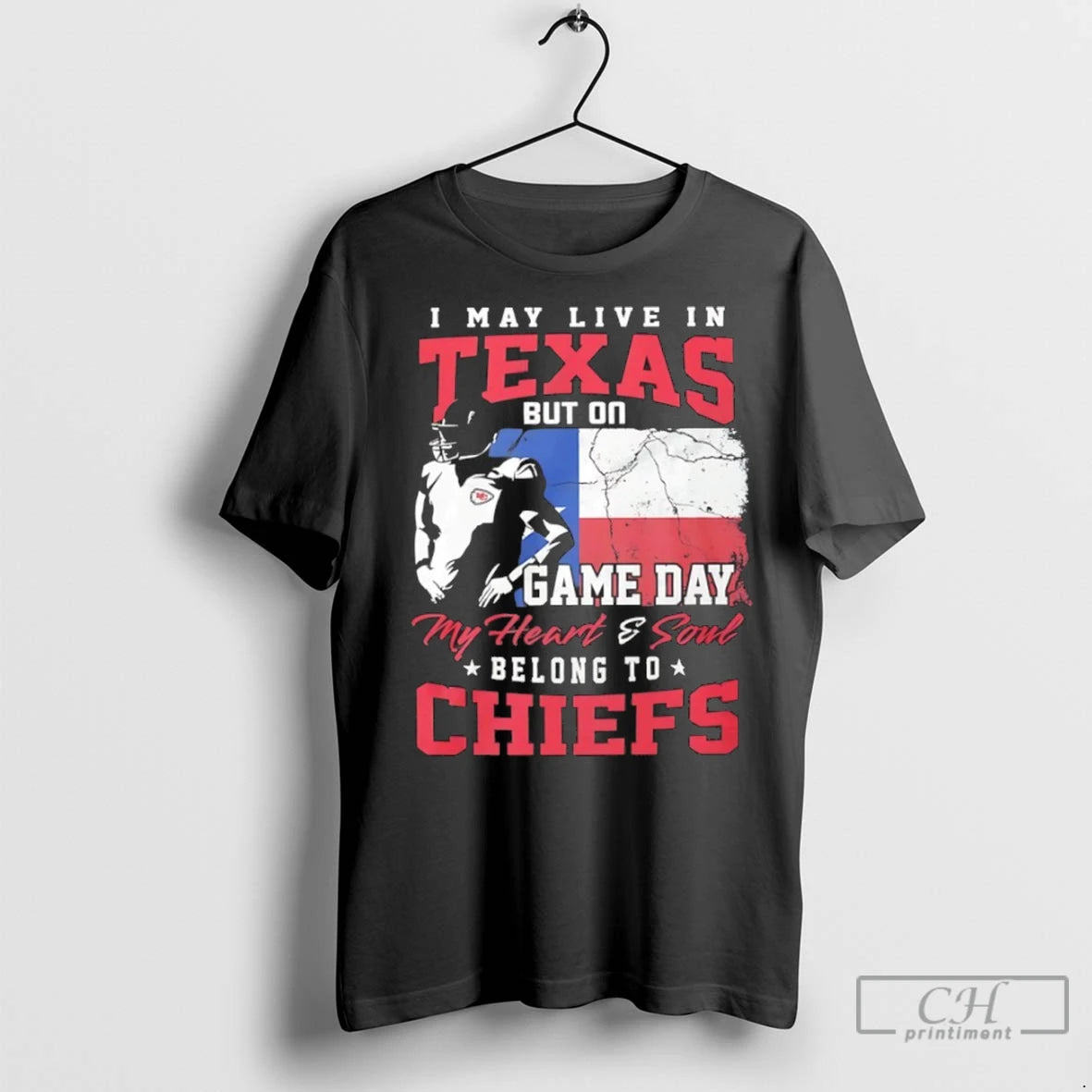 Premium I May Live In Texas But On Game Day My Heart And Soul Belong