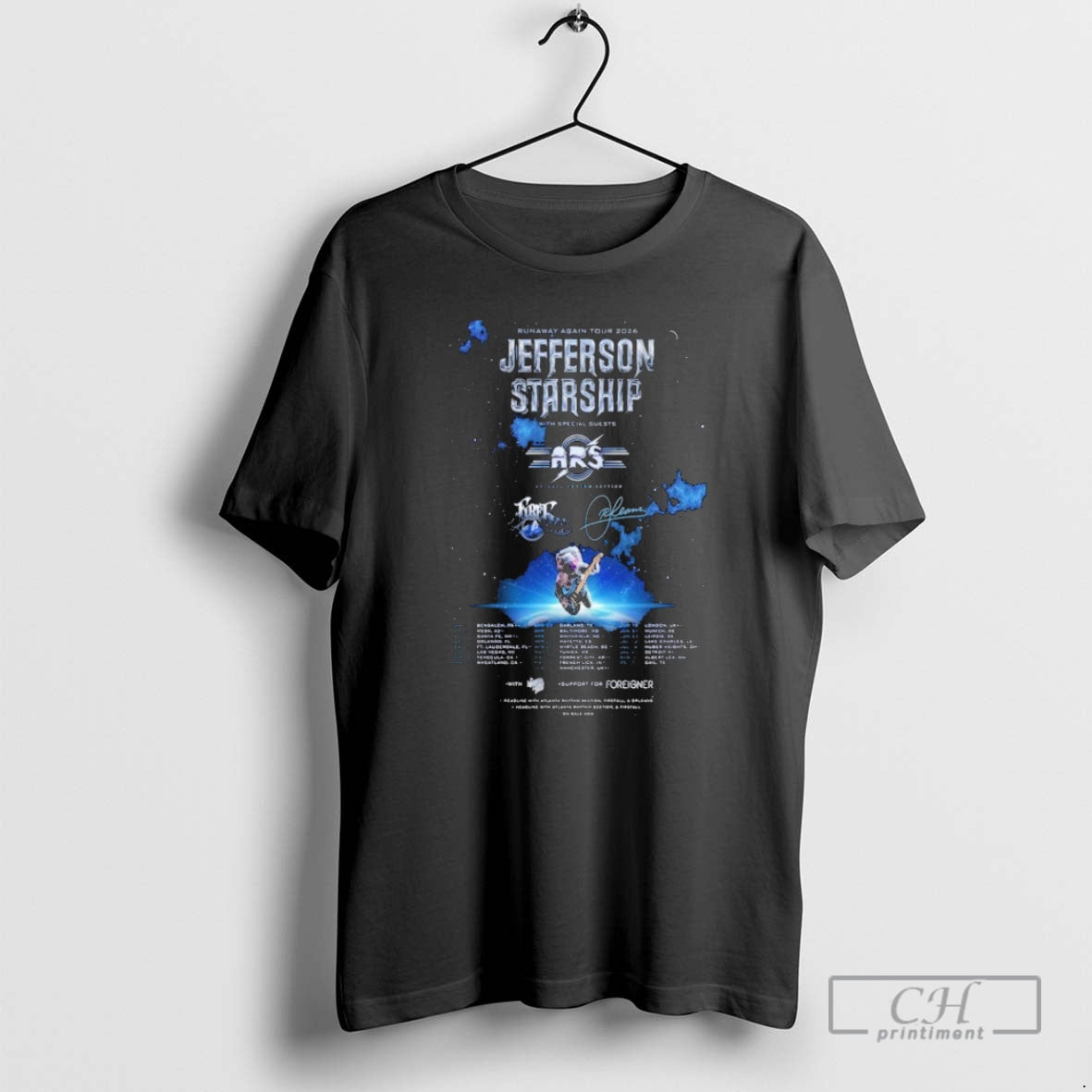 Premium Jefferson Starship Runaway Again 2026 Tour Dates Astronaut Guitar Shirt Sweater