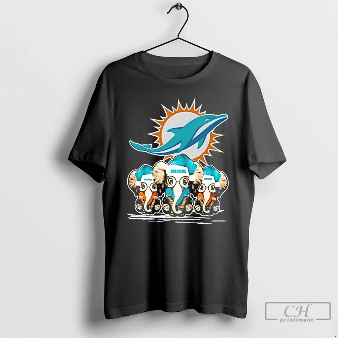Miami Dolphins X Elephants Santa Hat Merry