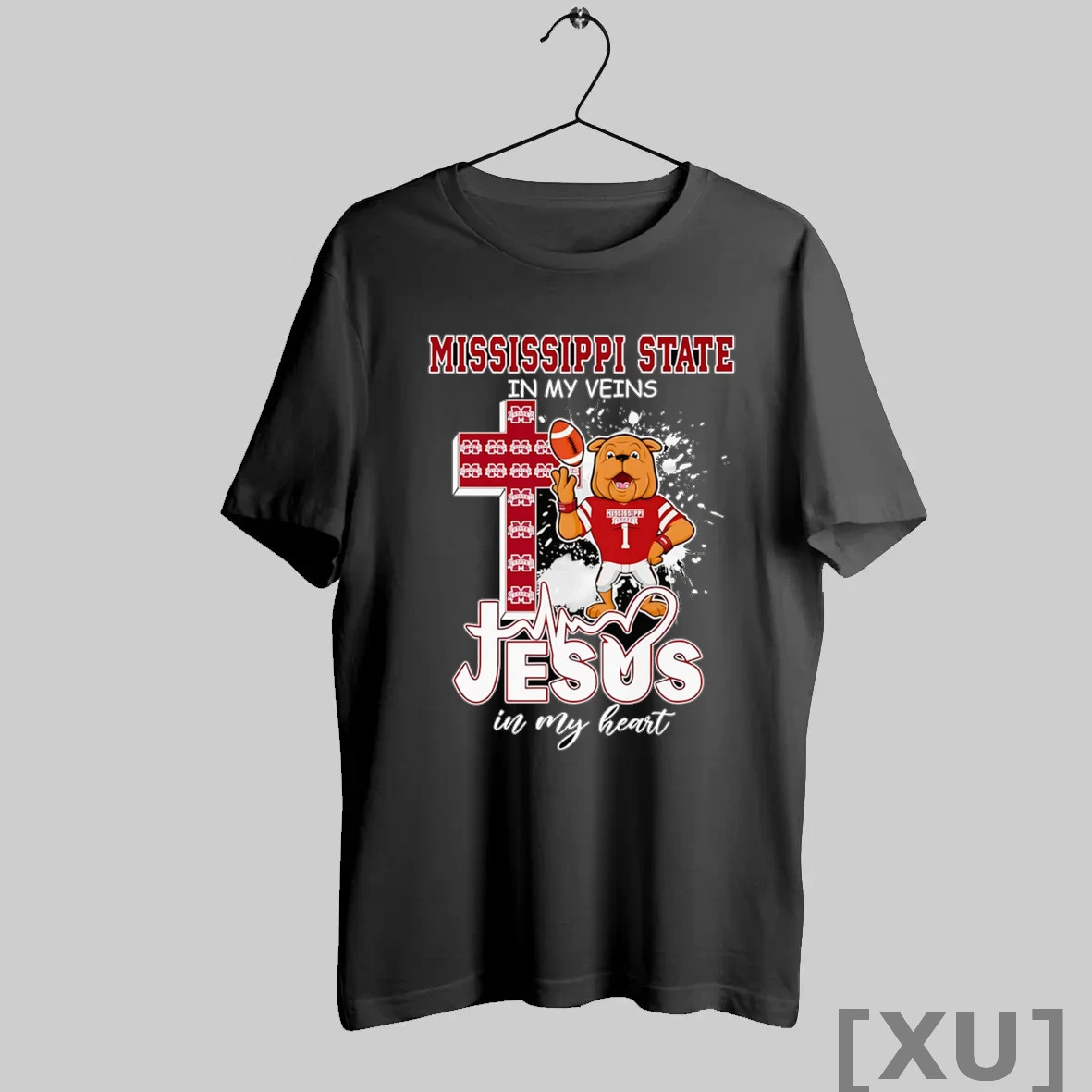 Premium Mississippi State In My Veins Jesus In My Heart Mascot T Shirts
